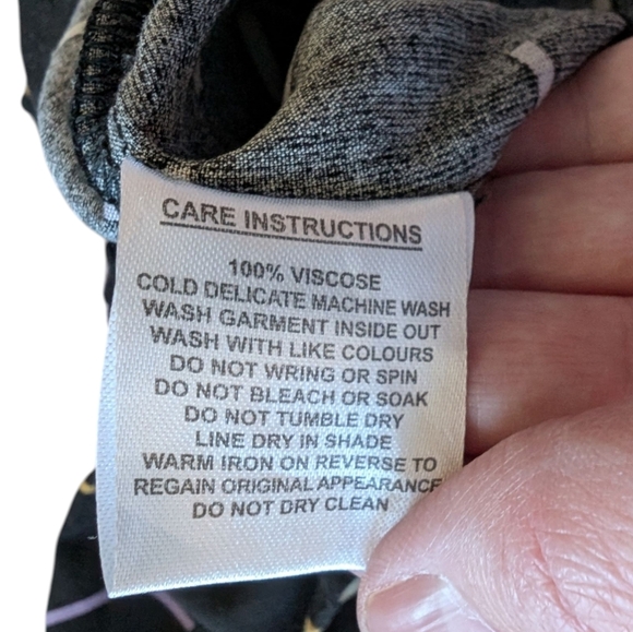 Princess Highway Miranda Dress Strappy Full Skirt Black Geometric Women's 8 - Picture 13 of 13